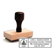 Get your customized IA Notary Rubber Stamp from CalStamp. High-quality, rectangular notary stamp personalized with your info. Order now for fast, reliable service!