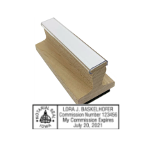 Get your customized IA Notary Rubber Stamp from CalStamp. High-quality, rectangular notary stamp personalized with your info. Order now for fast, reliable service!