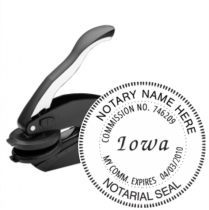 Get a high-quality IA Notary Embosser Seal, customized with your notary info. Perfect for professional use. Order your personalized notary seal from CalStamp today!
