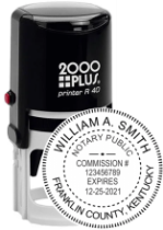 KYR40NOT - Kentucky Notary
Self-Ink Round Stamp