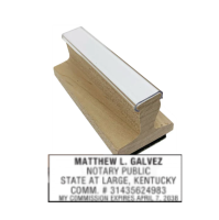 Get your customized KY Notary Rubber Stamp from CalStamp. High-quality, rectangular notary stamp personalized with your info. Order now for professional notary needs!