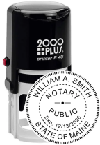 MER40NOT - Maine Notary
Self-Ink Round Stamp