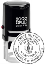 MAR40NOT - Massachusetts Notary
Self-Ink Round Stamp