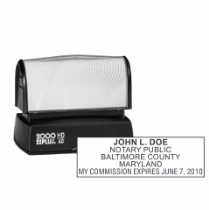 Get your customized MD Notary Colop Pre-Inked Stamp from CalStamp. High-quality, rectangular notary stamp personalized with your info. Order yours today!