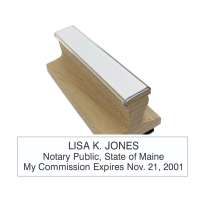 Get your customized ME Notary Rubber Stamp from CalStamp! High-quality, rectangular notary stamp personalized with your info. Order now for fast, reliable service!
