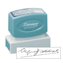 N14 Pre-Inked Signature Stamp 5/8" x 2-7/16" 