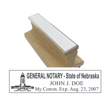 Get your custom NE Notary Rubber Stamp at CalStamp! High-quality, rectangular notary stamp personalized with your info. Order now for fast, reliable service!