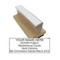 Get your custom NC Notary Rubber Stamp with border. High-quality, black ink only. Order now from CalStamp and ensure your notary needs are met!