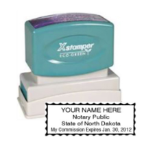 Get your customized ND Notary X-Stamper Pre-Inked Stamp at CalStamp. Order now with your original certificate for a high-quality, personalized notary stamp.