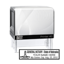 NE-40 - NE Notary
Self-Inking Printer Stamp