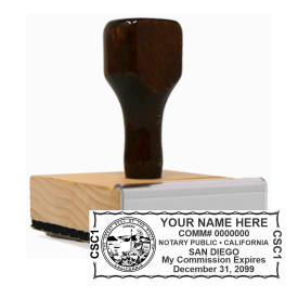 Get a high-quality, customized CA Notary Rubber Stamp (3/4" x 2.5") from CalStamp. Submit your original certificate. Order now for precise, professional notary stamping!