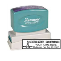 Get your customized NE Notary X-Stamper Pre-Inked Stamp at CalStamp. High-quality, rectangular notary stamp tailored with your info. Order now!