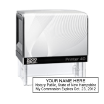 Get your NH Notary Self-Inking Printer Stamp! Customize with your notary info for a professional touch. Order now from CalStamp for fast, reliable service.