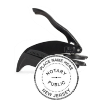 Get a high-quality NJ Notary Embosser Seal Stamp with a 1 5/8" round raised impression. Customize with your notary info. Order now at CalStamp!