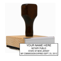 Get your NJ Notary Rubber Stamp customized with your notary info. High-quality, rectangular design. Order now from CalStamp and personalize your notary stamp today!
