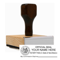 Order your customized NM Notary Rubber Stamp from CalStamp! High-quality, required rectangular stamp with your notary info. Get a sample image with your application.