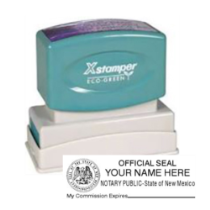 Get your customized NM Notary X-Stamper Pre-Inked Stamp at CalStamp. Order now and receive a sample image with your notary application. Perfect for all your notary needs!