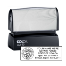 Get your NV Notary Resident Colop Pre-Inked Stamp! High-quality, customizable with your notary info. Order now with your Certificate of Appointment. Shop at CalStamp today!
