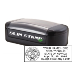 NV-SLIM - NV Notary Resident
Slim Pre-Inked Stamp