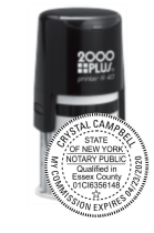 NYR40NOT2 - New York Notary
Self-Ink Round Stamp 2