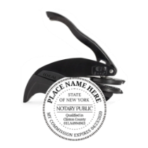 Get a high-quality NY Notary Embosser Seal Stamp with a 1 5/8" raised impression. Customize with your info. Order now from CalStamp and enhance your notary documents!