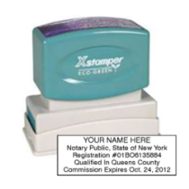 Order the NY Notary X-Stamper Pre-inked Stamp, our most popular notary stamp. Customize with your info and stamp beneath your signature. Shop now at CalStamp!