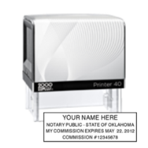 Get a high-quality, customized OK Notary Self-Inking Printer Stamp from CalStamp. Personalize your notary stamp today! Order now for fast, reliable service.