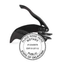 Get a high-quality, customized OK Notary Embosser Seal Stamp with a 1 5/8" raised impression. Personalize your notary seal now at CalStamp! Order today!