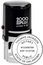 OKR40NOTARY - Oklahoma Notary
Self-Ink Round Stamp