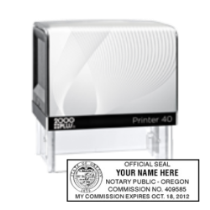 Get a high-quality, customized OR Notary Self-Inking Stamp with your notary info. Order now with your original notary certificate. Shop at CalStamp today!