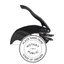 Customize your OR Notary Embosser Seal at CalStamp! Create a 1 5/8" raised impression with your notary info. Order now for a professional, personalized touch!