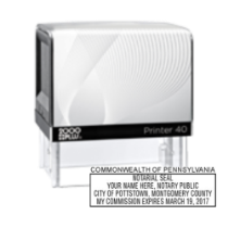 Get your PA Notary Self-Inking Printer Stamp! Customize with your notary info for a professional touch. Order now from CalStamp for fast, reliable service.