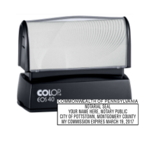 Get your PA Notary Colop Pre-Inked Stamp! High-quality, customizable with your notary info. Order now from CalStamp for a reliable and professional notary stamp.