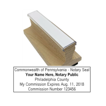 Get your PA Notary Rubber Stamp customized with your notary info. High-quality and required. Order now from CalStamp and ensure your documents are properly notarized!