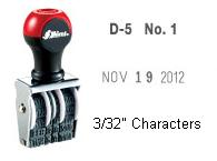 D-5 NO. 1 - Shiny D-5 No. 1 Date Stamp