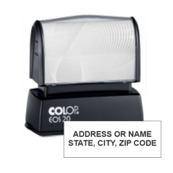 Get your 2 Line Address Stamp Pre-Inked EOS-20 from CalStamp! Perfect for clear, crisp impressions. Order now for fast, reliable shipping!
