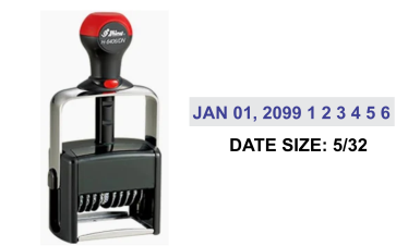 Get the Shiny 6406/DN Heavy Duty Self-Inking Dater/Numberer with 6 bands at CalStamp. Durable and efficient for all your stamping needs. Order now!