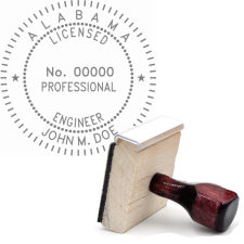 Wooden Alabama Licensed Engineer Stamp
