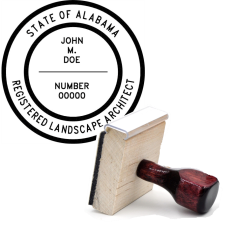Wooden Alabama Licensed Professional Land Surveyor Stamp