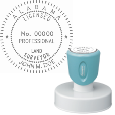 Pre-Inked Alabama Licensed Professional Land Surveyor Xstamper