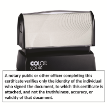 Get your Notary Consumer Disclosure Pre-Inked Stamp for compliance with Senate Bill 1050. Ensure legible notices on acknowledgements. Order now from CalStamp!