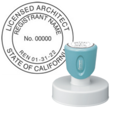 Pre-Inked California Licensed Architect Xstamper
