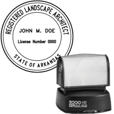 Pre-Inked Arkansas Registered Landscape Architect R-40