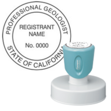 Pre-Inked California Professional Geologist Stamp Xstamper