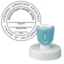Pre-Inked California Licensed Landscape Architect Stamp Xstamper