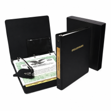 Corporate Kits with all components. Binder, Case, Seal embosser, Stock Certificates, By-Laws & Transfer Ledgers. Order now at CalStamp.com for fast shipping!