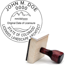 Wooden Colorado Licensed Landscape Architect Stamp