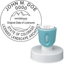 Pre-Inked Colorado Licensed Landscape Architect Xstamper