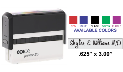 Get the Colop 25 Printer Self-Inking Stamp with a 5/8in x 3in impression size. Perfect for your stamping needs. Order now at CalStamp!