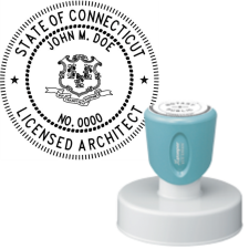 Pre-Inked Connecticut Licensed Architect X-Stamper
